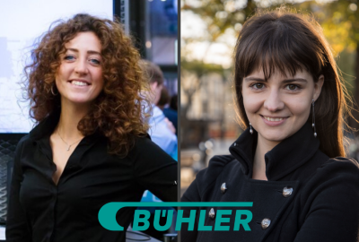 Buhler volunteers: Camilla Cavalier and Sorana Ionita