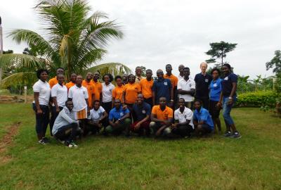 Photo of Taste Cocoa Ghana staff outside 