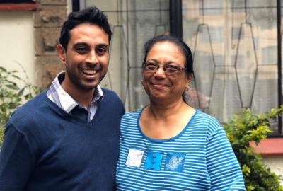 Tropical Lush Managing Director, Adarsh Shah, with his mom and Tropical Lush Founder, Surekha Shah