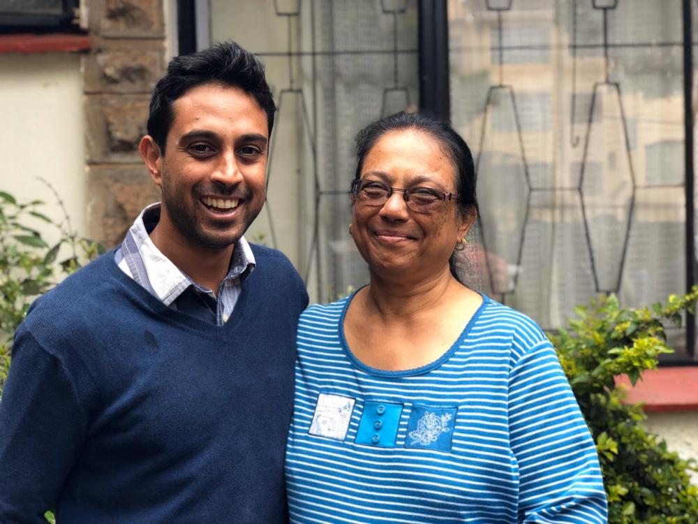 Tropical Lush Managing Director, Adarsh Shah, with his mom and Tropical Lush Founder, Surekha Shah
